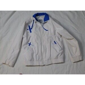 Vintage Be In The Current Seen Jacket Women S White Windbreaker Nautical 80s 90s